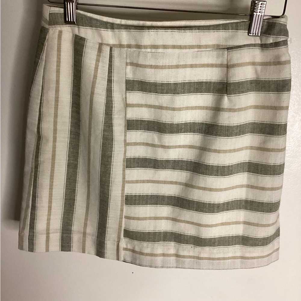 Very J Green Pleated Pencil Mini Skirt M